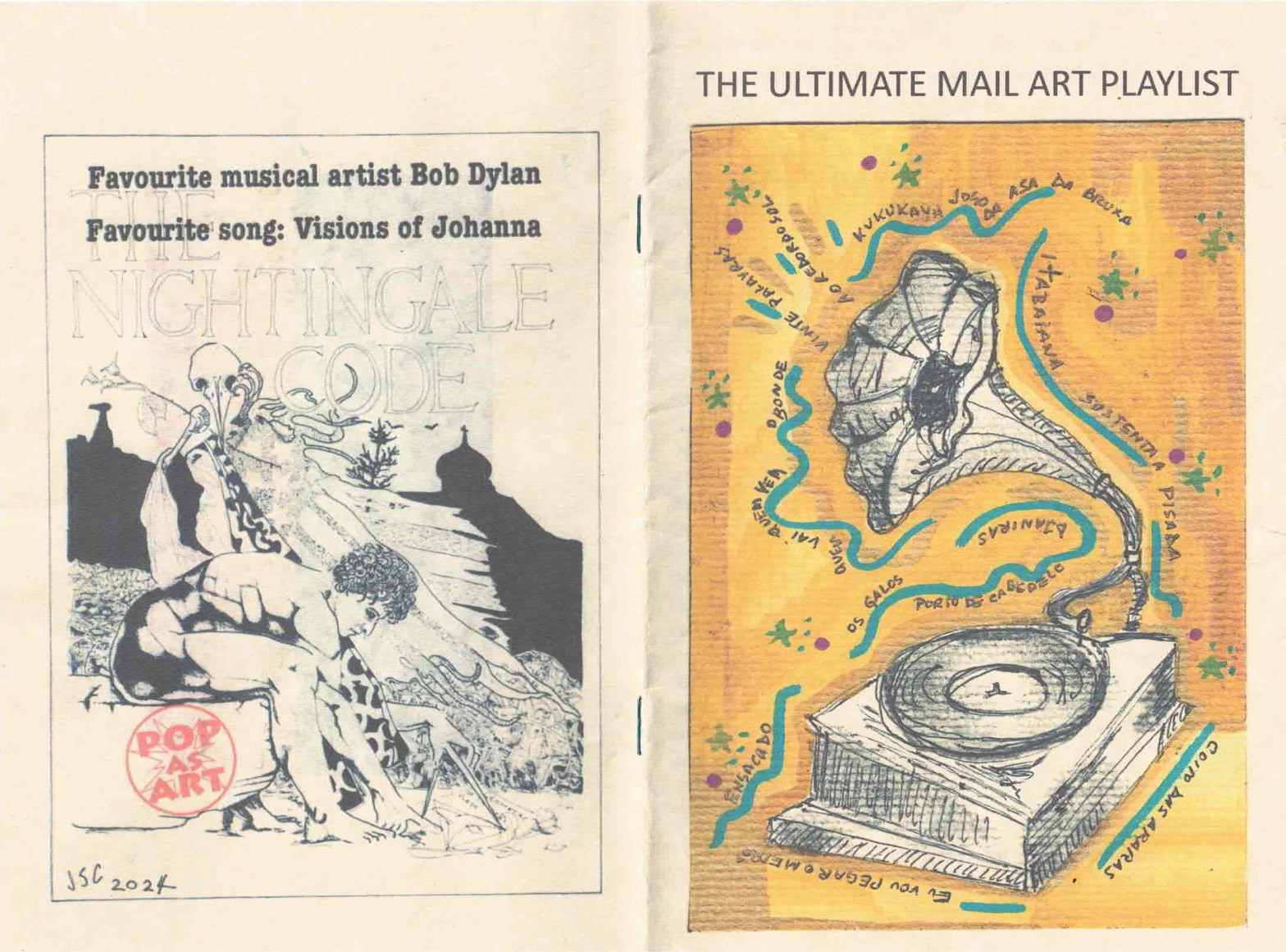 booklet cover with old time phonograph