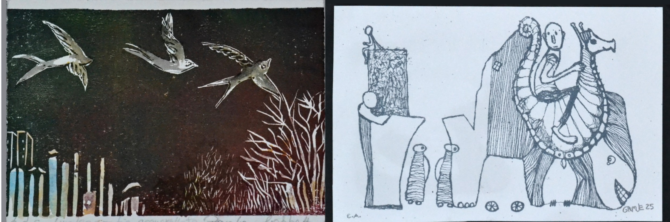 The illustrations show works of Paola Gobbetti and Gabriele Müller.