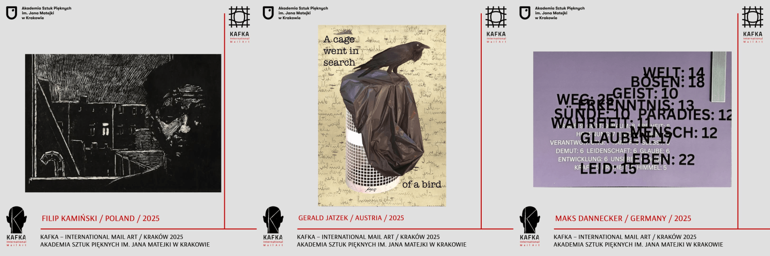 Works by Filip Kamiński, Gerald Jatzek, and Maks Dannecker.