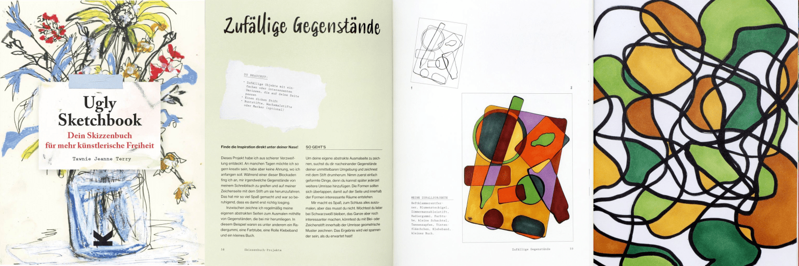 Pages from "The ugly Sketchbook" by Tawnie Jeanne Terry